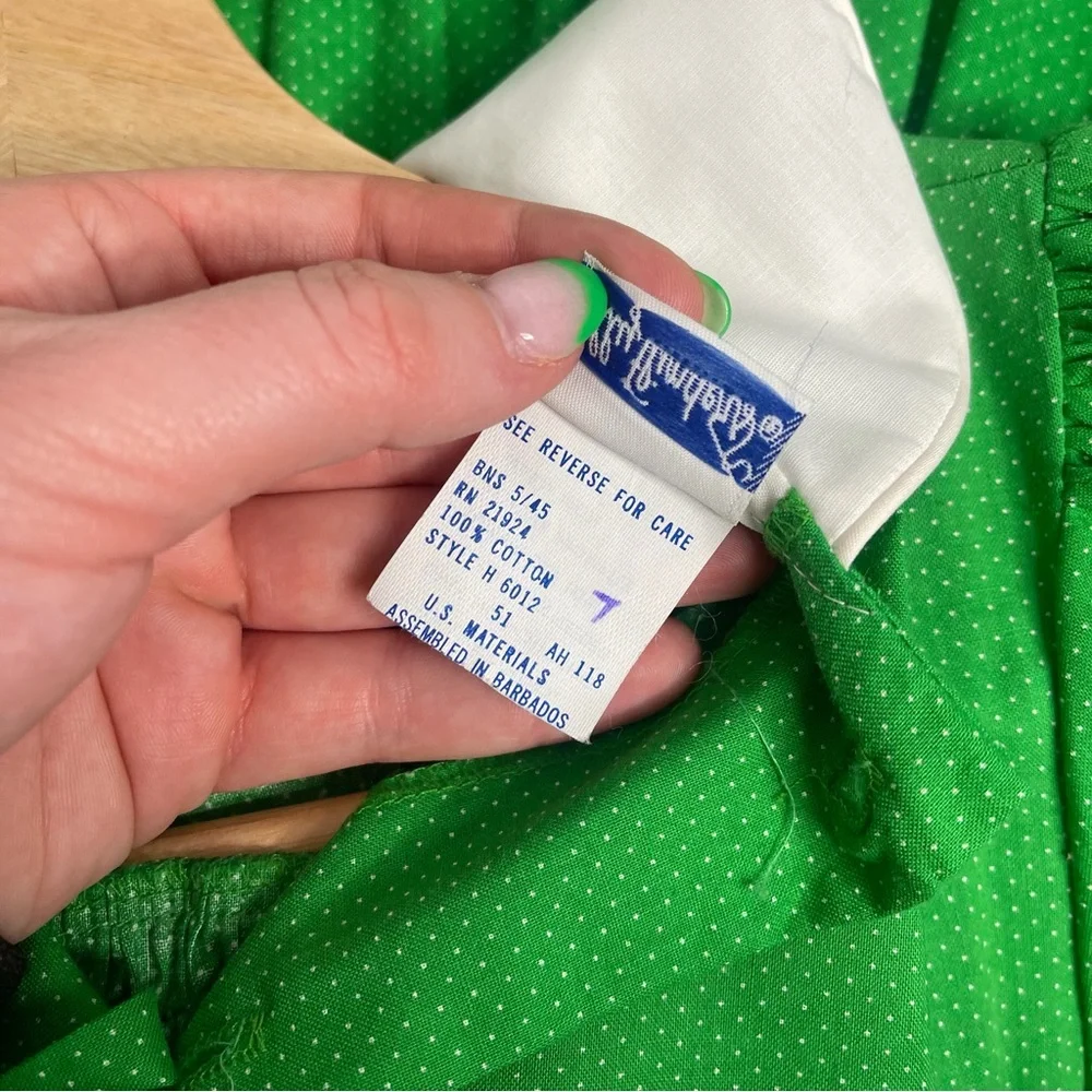 Girls vintage Polly Finders size 7 smocked embroidered dress - Picture 7 of 8